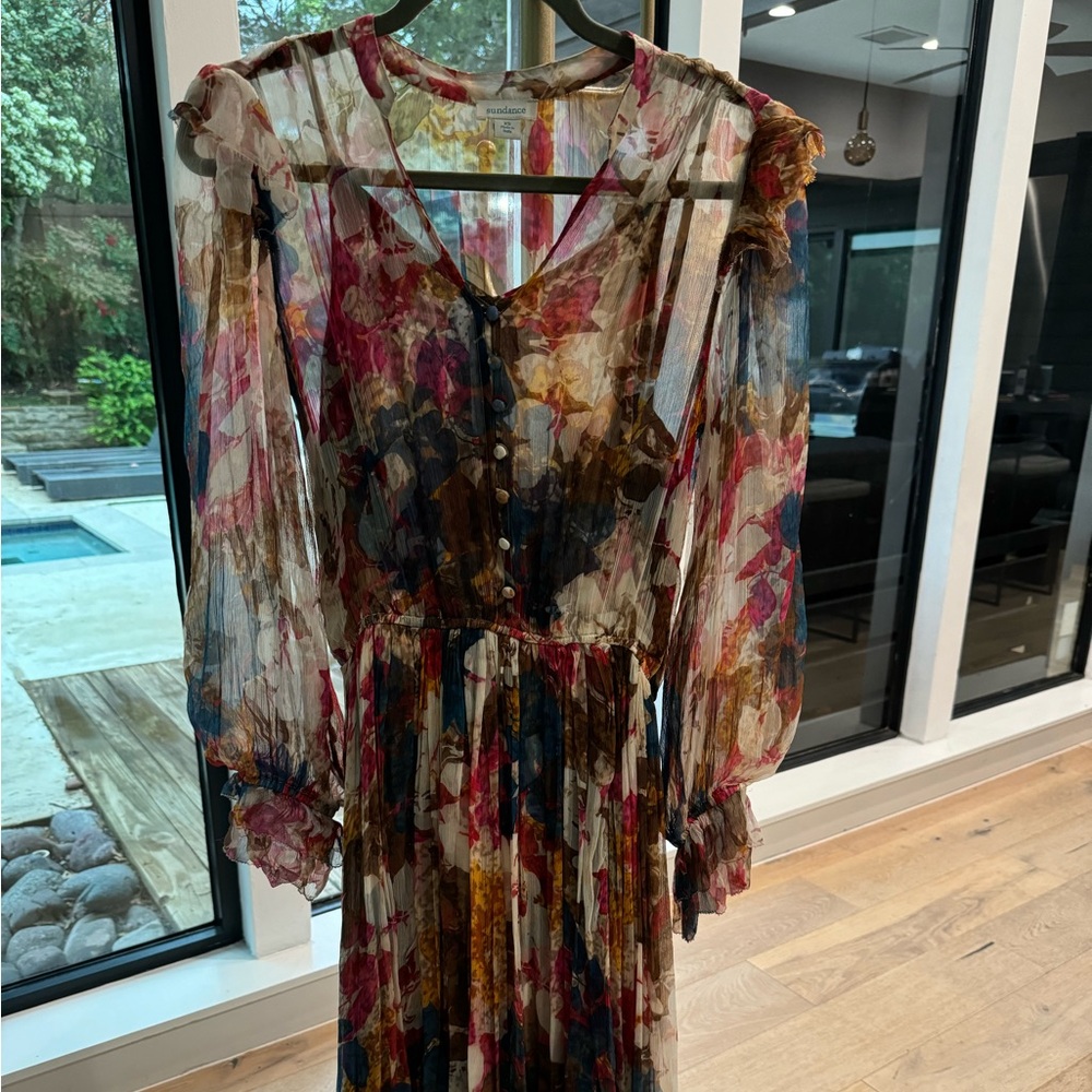 Floral Chiffon Maxi Dress